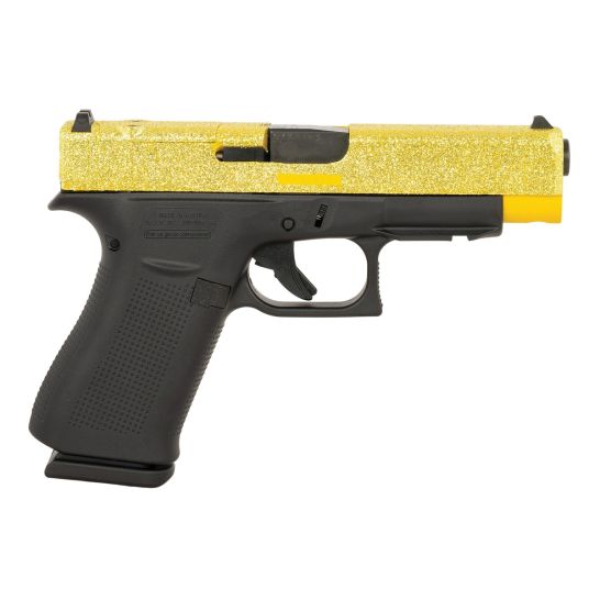 Glock G48 MOS 9mm 4.17" 10rd Pistol, Black/Gold