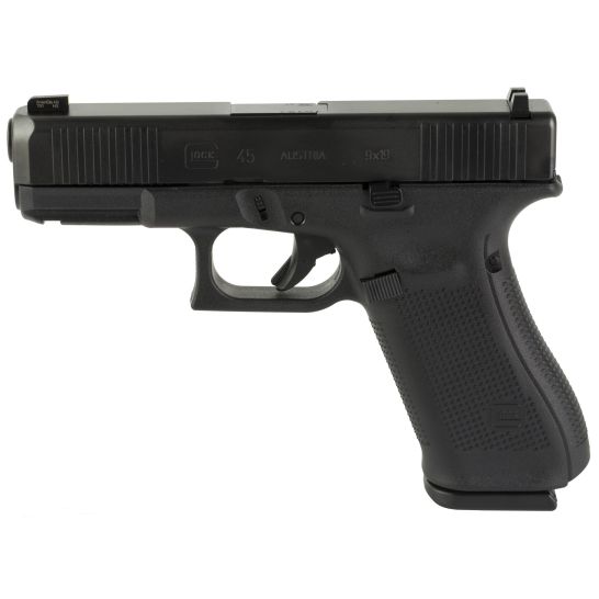 Glock 45 9mm Pistol, 4.02" Barrel, Night Sights, Black - PA455S303UC