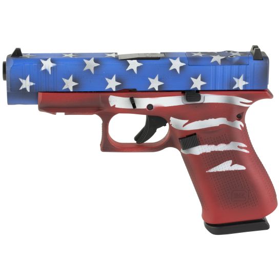 Glock 48 9mm Pistol, 4.17" Barrel, Fixed Sights, Red, Wht, Blu BW Flag - PA4850204FRMOSRWBBWF