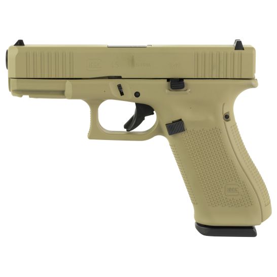 Glock 45 9mm Pistol, 4.02" Barrel, Fixed Sights, Coyote - PA455S204CT