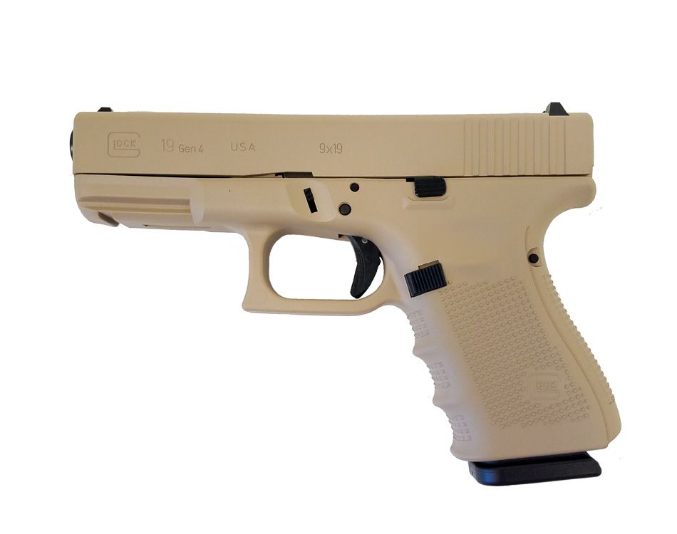 Glock 19 Gen 4 9mm Pistol (Desert Tan) - UG1950203DS - Image 3