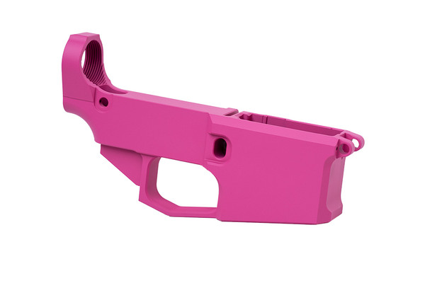 Pink Cerakoted Billet AR-15 80% Lower Receiver - Image 2