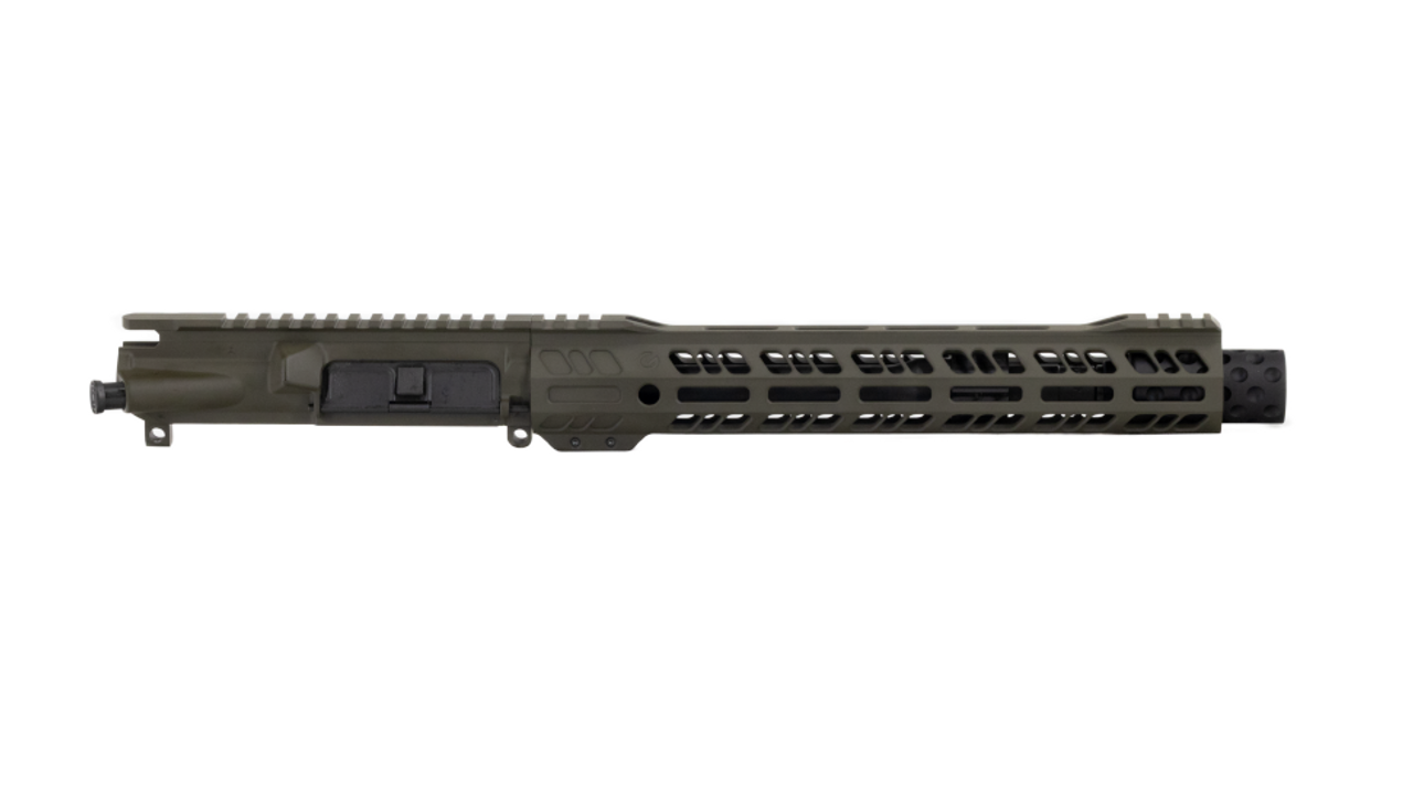 Grid Defense 10.5" 5.56 Flash Can Upper Receiver - OD Green