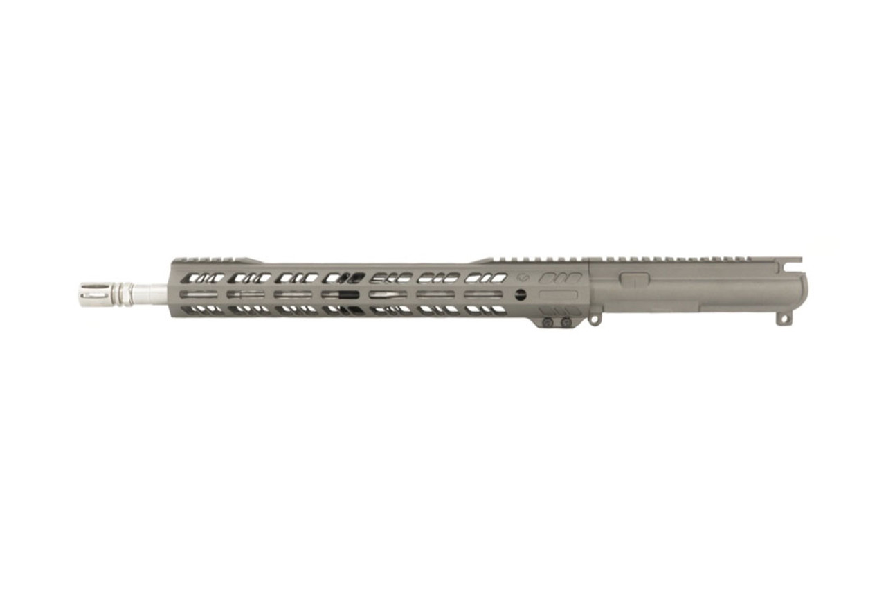 Grid Defense Stainless Steel 16" 5.56 Upper Receiver - Tungsten Gray - Image 2