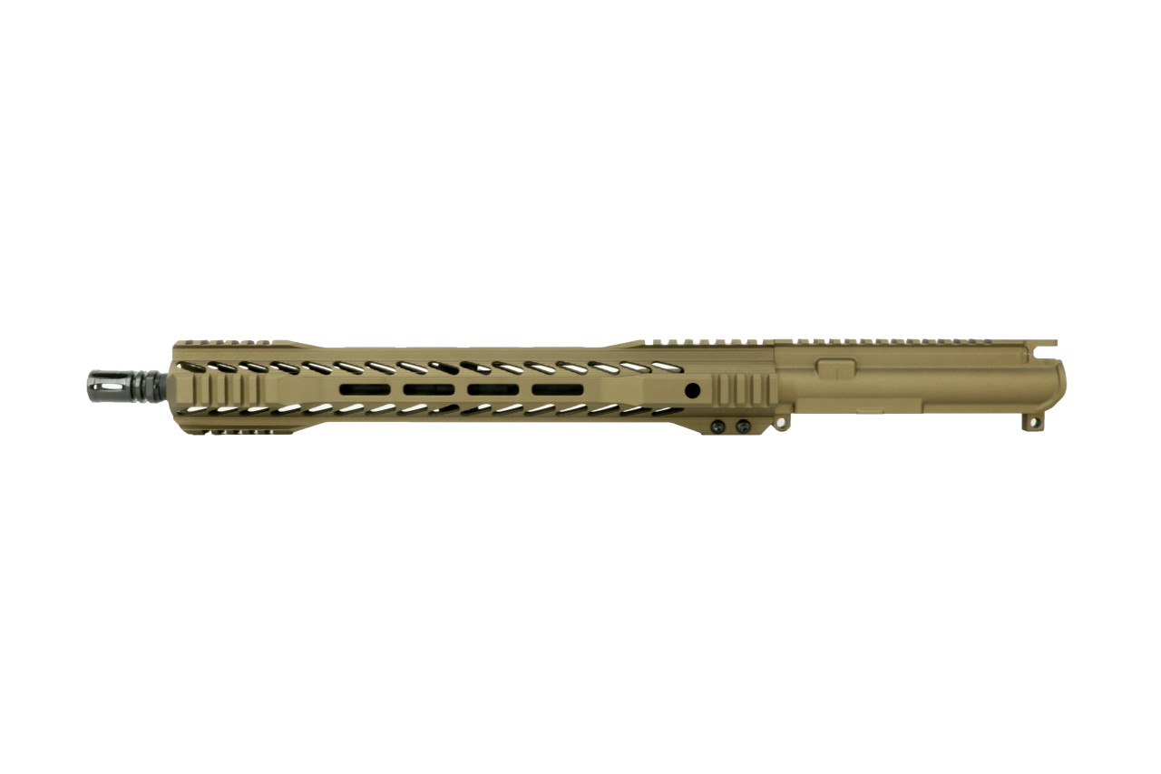 ALWAYS ARMED 16" 5.56 NATO UPPER RECEIVER WITH 15" M-LOK QUAD RAIL - BURNT BRONZE - Image 2
