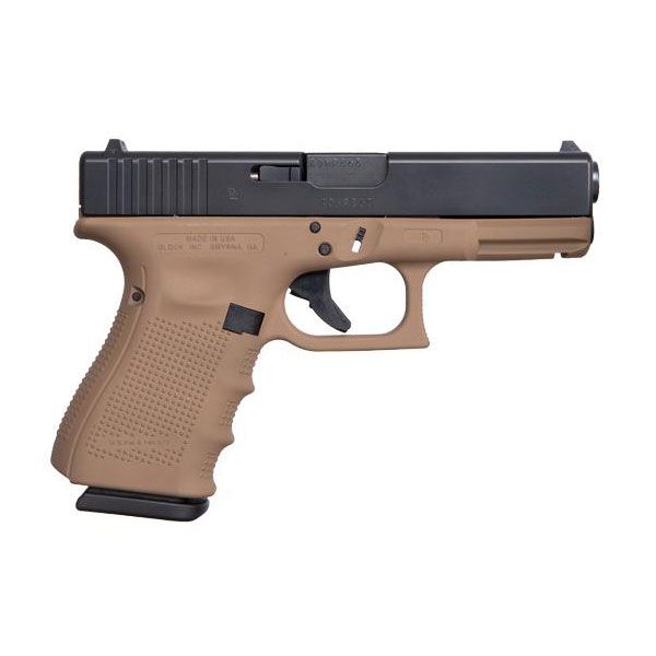 Glock G19 Gen4 Compact 9x19mm Pistol Faded Dark Earth - ACG-00839