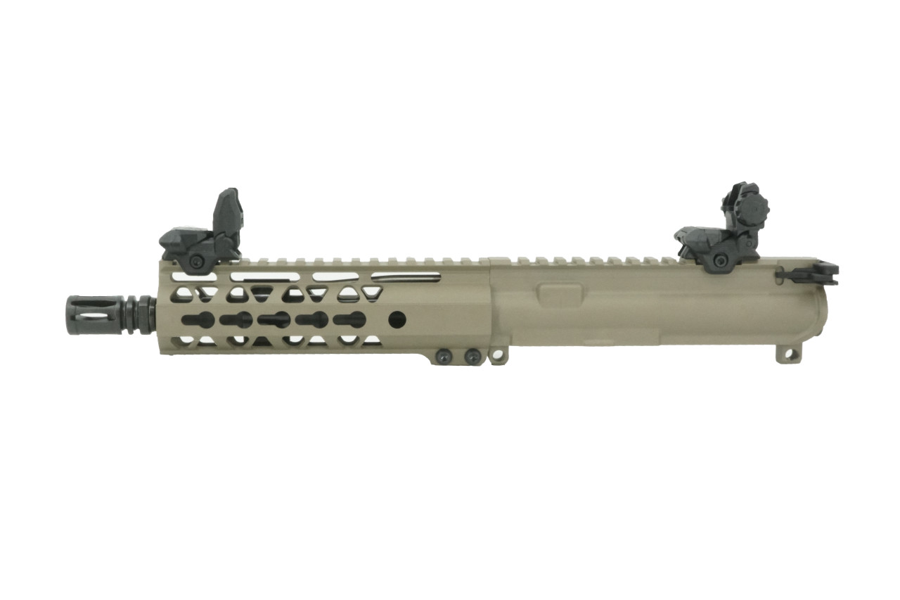 7.5" 5.56 NATO COMPLETE UPPER RECEIVER WITH 7" KEYMOD RAIL, BCG, CHARGING HANDLE & SIGHTS - FDE - Image 2