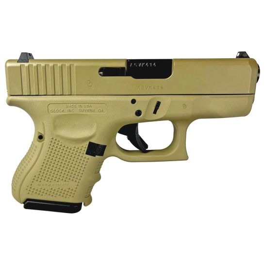 Glock G26 Gen 4 Custom FDE Subcompact 9mm 3.43" 10rds, Flat Dark Earth