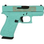 Glock G43X Glock & Roses Subcompact 9mm 3.41" 10rds, Robin's Egg Blue