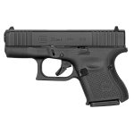 Glock 26 9mm Pistol, 3.43" Barrel, Fixed Sights, Black - G265FSUS