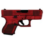 Glock G26 Gen 5 Custom Distressed Red Subcompact 9mm 3.43" 10rds, Red