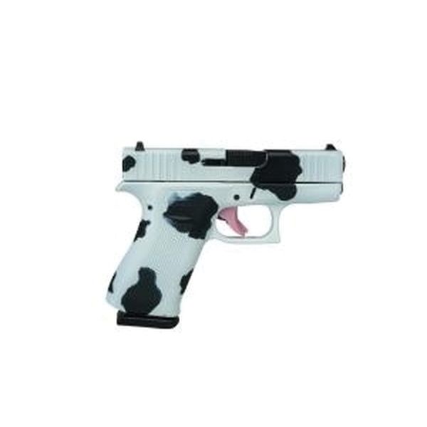 Glock G48 MOS Compact 9mm 4.17" 10rds, Cow Print